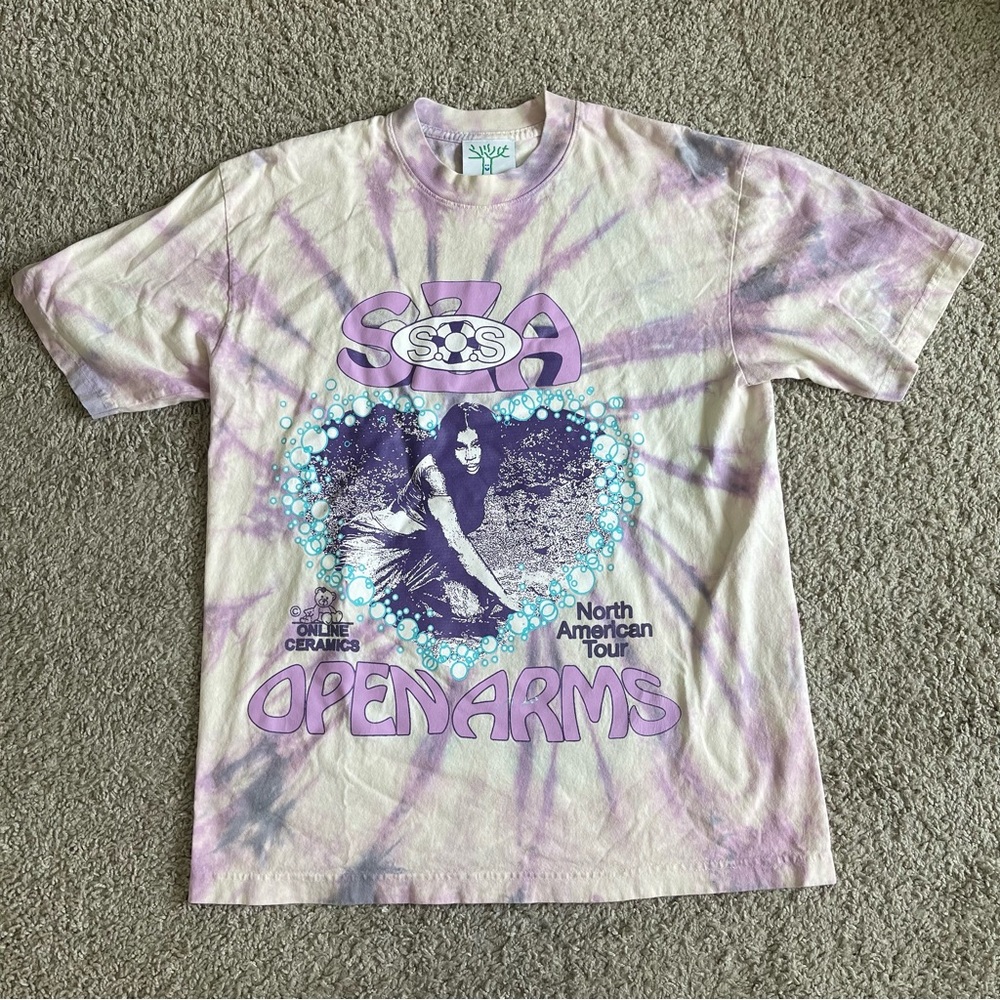 SZA SOS Openarms Online Ceramics Tour Tie Dye Tee T Shirt
